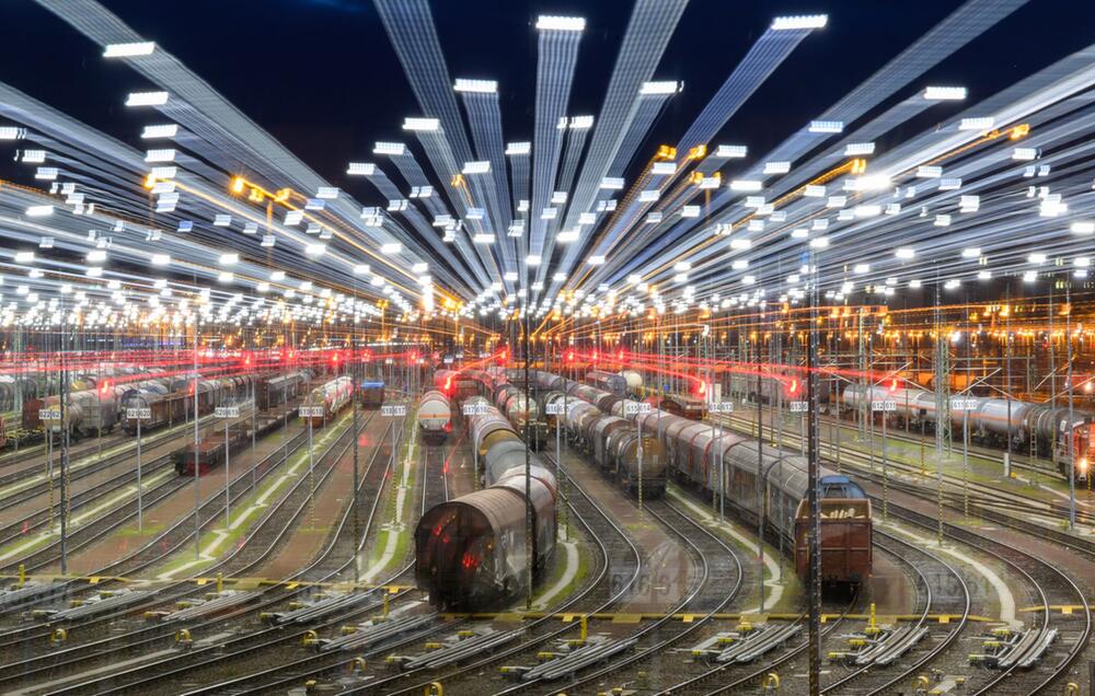 Güterverkehr Bahn - Rangierbahnhof Halle/Saale